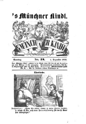 's Münchner Kindl Samstag 1. Dezember 1860