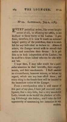 The lounger Samstag 2. Juli 1785