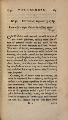 The lounger Samstag 3. September 1785