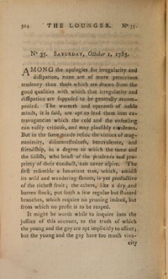 The lounger Samstag 1. Oktober 1785