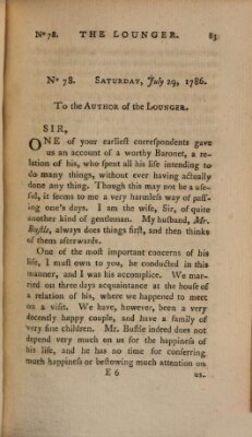 The lounger Samstag 29. Juli 1786