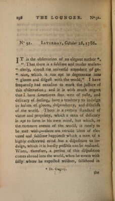 The lounger Samstag 28. Oktober 1786