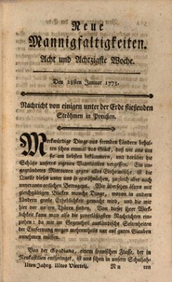 Neue Mannigfaltigkeiten (Neueste Mannigfaltigkeiten) Samstag 28. Januar 1775