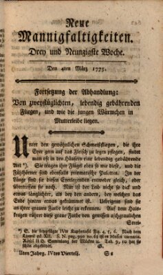 Neue Mannigfaltigkeiten (Neueste Mannigfaltigkeiten) Samstag 4. März 1775