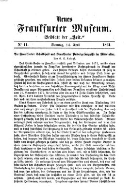 Neues Frankfurter Museum Sonntag 14. April 1861