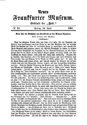 Neues Frankfurter Museum Freitag 19. April 1861