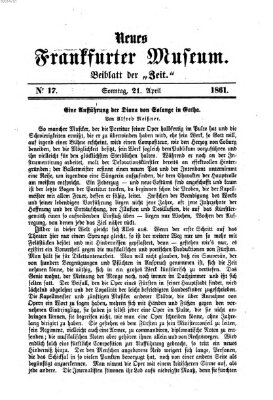 Neues Frankfurter Museum Sonntag 21. April 1861