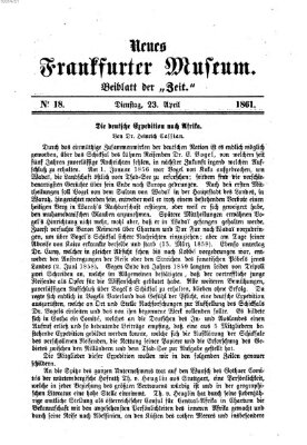 Neues Frankfurter Museum Dienstag 23. April 1861