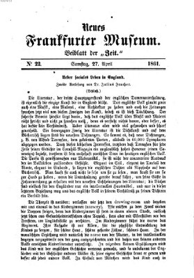 Neues Frankfurter Museum Samstag 27. April 1861