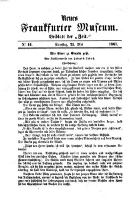 Neues Frankfurter Museum Samstag 25. Mai 1861