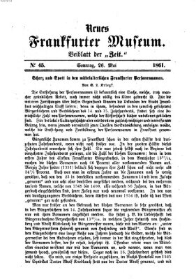 Neues Frankfurter Museum Sonntag 26. Mai 1861