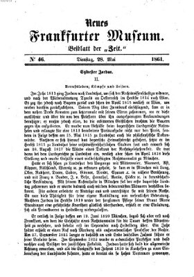 Neues Frankfurter Museum Dienstag 28. Mai 1861