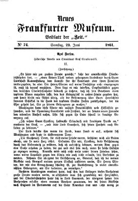 Neues Frankfurter Museum Samstag 29. Juni 1861