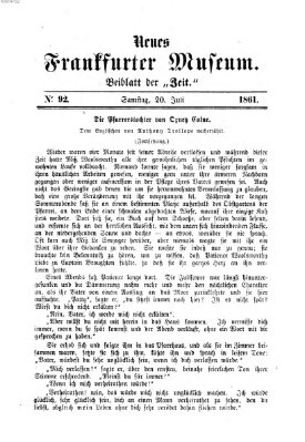 Neues Frankfurter Museum Samstag 20. Juli 1861