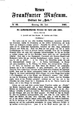 Neues Frankfurter Museum Sonntag 21. Juli 1861