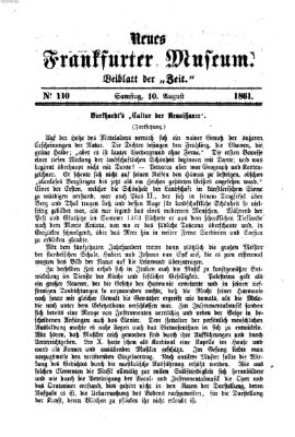 Neues Frankfurter Museum Samstag 10. August 1861