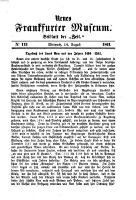 Neues Frankfurter Museum Mittwoch 14. August 1861