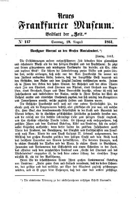 Neues Frankfurter Museum Sonntag 18. August 1861