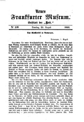 Neues Frankfurter Museum Dienstag 20. August 1861