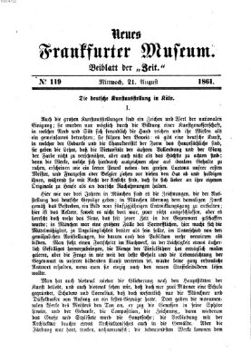 Neues Frankfurter Museum Mittwoch 21. August 1861