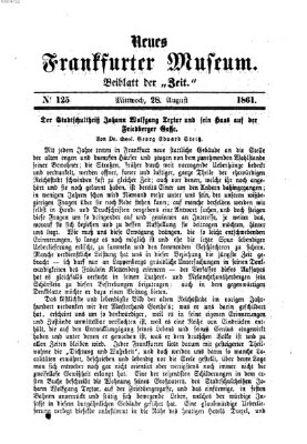 Neues Frankfurter Museum Mittwoch 28. August 1861