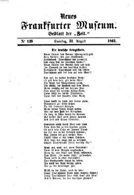 Neues Frankfurter Museum Samstag 31. August 1861