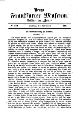 Neues Frankfurter Museum Samstag 14. September 1861