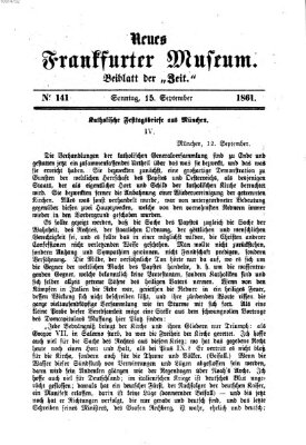 Neues Frankfurter Museum Sonntag 15. September 1861