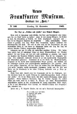 Neues Frankfurter Museum Samstag 21. September 1861