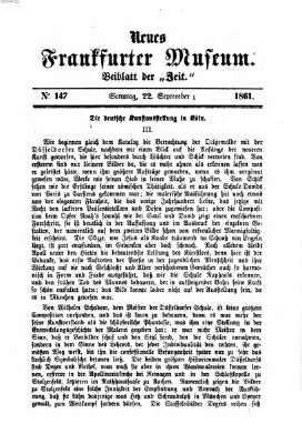 Neues Frankfurter Museum Sonntag 22. September 1861