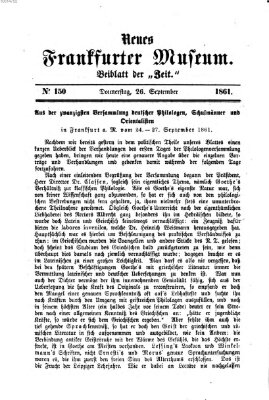 Neues Frankfurter Museum Donnerstag 26. September 1861