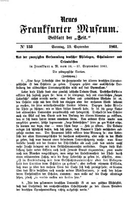 Neues Frankfurter Museum Sonntag 29. September 1861