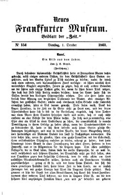 Neues Frankfurter Museum Dienstag 1. Oktober 1861