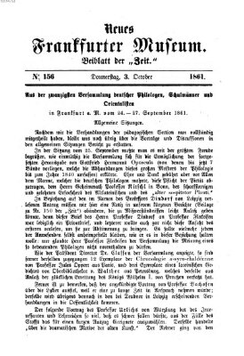 Neues Frankfurter Museum Donnerstag 3. Oktober 1861