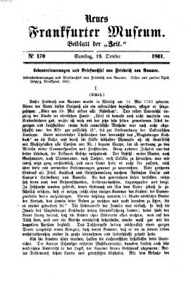 Neues Frankfurter Museum Samstag 19. Oktober 1861