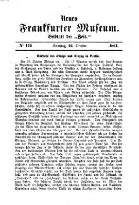 Neues Frankfurter Museum Samstag 26. Oktober 1861