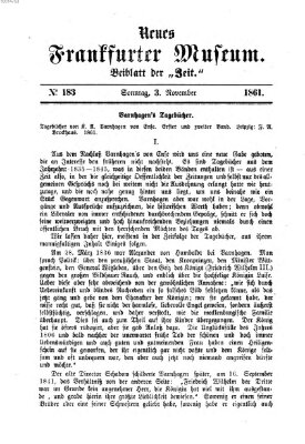 Neues Frankfurter Museum Sonntag 3. November 1861