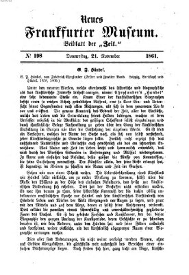 Neues Frankfurter Museum Donnerstag 21. November 1861