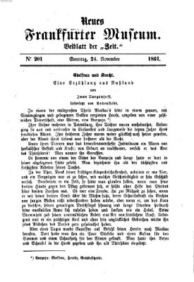 Neues Frankfurter Museum Sonntag 24. November 1861