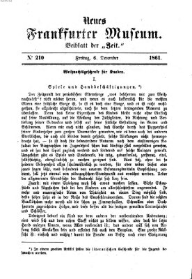 Neues Frankfurter Museum Freitag 6. Dezember 1861