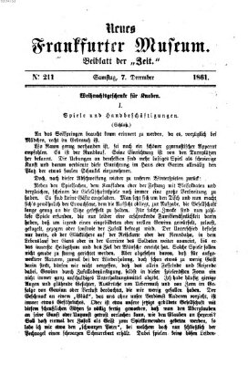 Neues Frankfurter Museum Samstag 7. Dezember 1861