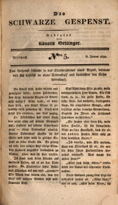 Das schwarze Gespenst Mittwoch 6. Januar 1830