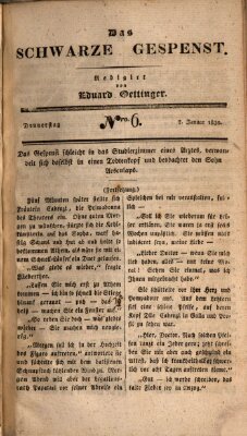 Das schwarze Gespenst Donnerstag 7. Januar 1830