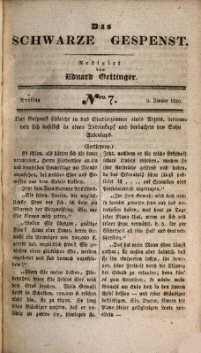 Das schwarze Gespenst Freitag 8. Januar 1830