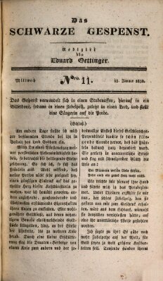 Das schwarze Gespenst Mittwoch 13. Januar 1830