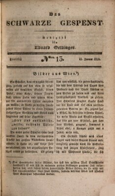 Das schwarze Gespenst Freitag 15. Januar 1830