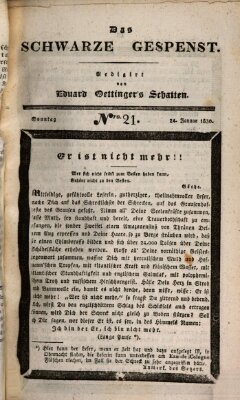 Das schwarze Gespenst Sonntag 24. Januar 1830