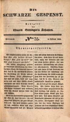 Das schwarze Gespenst Mittwoch 10. Februar 1830