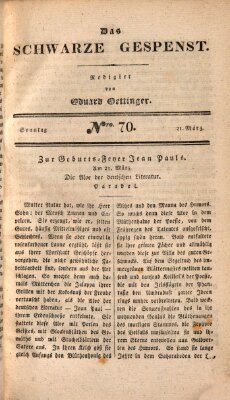 Das schwarze Gespenst Sonntag 21. März 1830