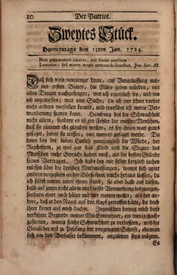 Der Patriot Donnerstag 13. Januar 1724